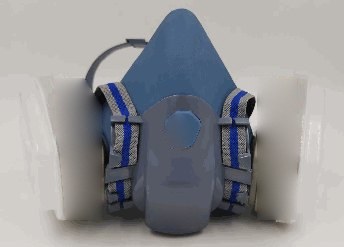 Semimáscara respiratoria reutilizable de silicona