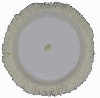 Single-sided hook-and-loop wool buffing pad